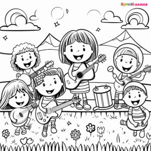 Musical Harmony Coloring Page Musical Harmony Coloring Page img